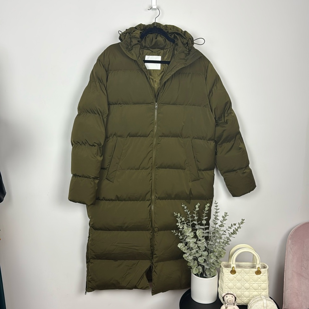 Samsoe samsoe green puffer coat